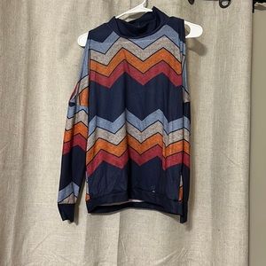 Multi-Colored Long-Sleeved Blouse
